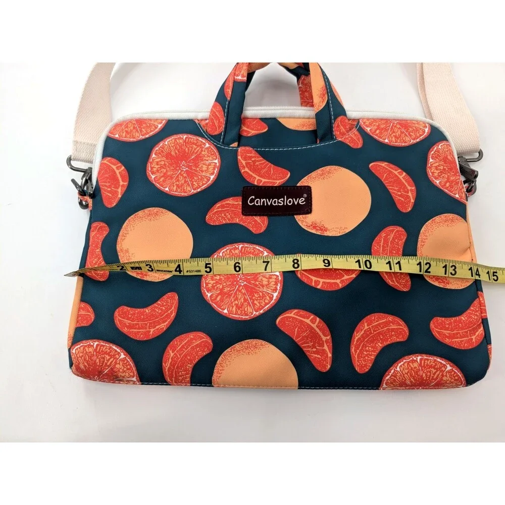 Canvaslove Teal with Oranges Fruit Colorful  Laptop Office Shoulder Bag 14